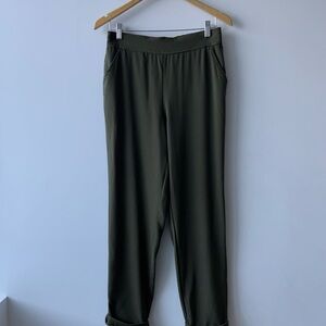 Max Studio Dark Green Straight-Leg Pants | Lightweight & Comfortable